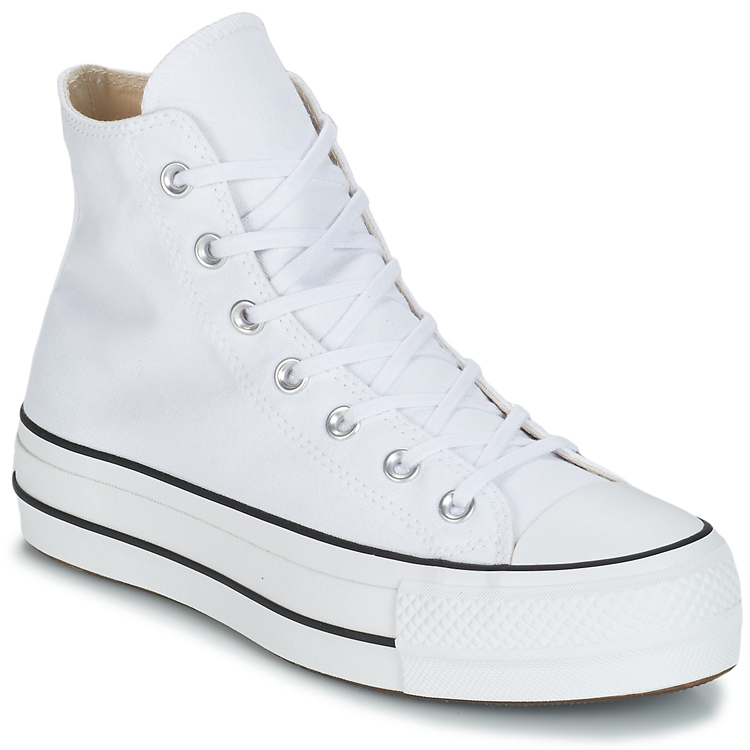 White Converse high-top Canvas Shoes Platform 560846C Size EU35-44