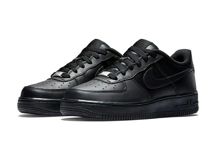Nike AIR FORCE 1 All Black Low Sneakers 315122-001 Size EU36-46